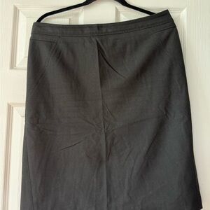 The Limited Black Pencil Suit Skirt with Ruffle Hem, Size 8